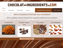 Tablet Screenshot of chocolat-ingredients.com